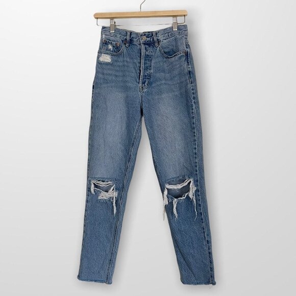 PacSun Denim - High-waisted Cropped PacSun Distressed 90's Mom Jeans Size 26